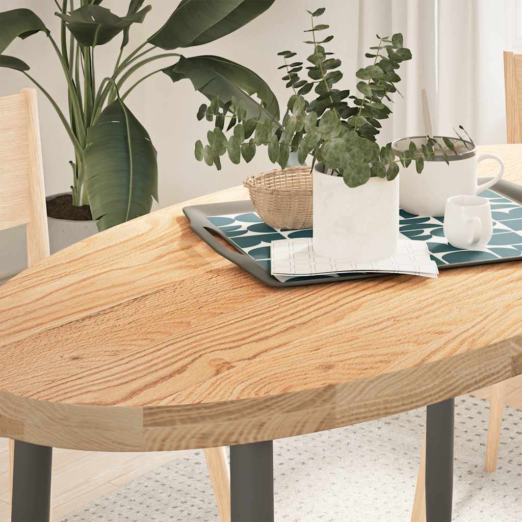 Solid Oak Oval Table Top 120x60x4 cm - Elegant & Durable