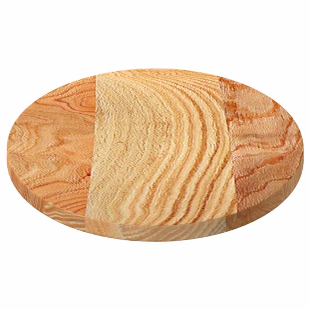Solid Oak Oval Table Top 80x40x2 cm - Light Brown Finish