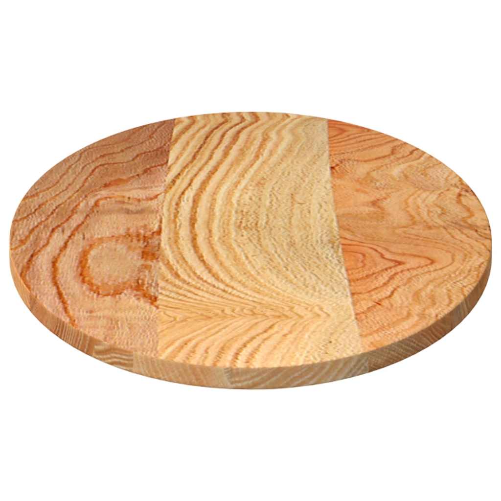 Solid Oak Table Top - Light Brown Oval, 100x50x2 cm