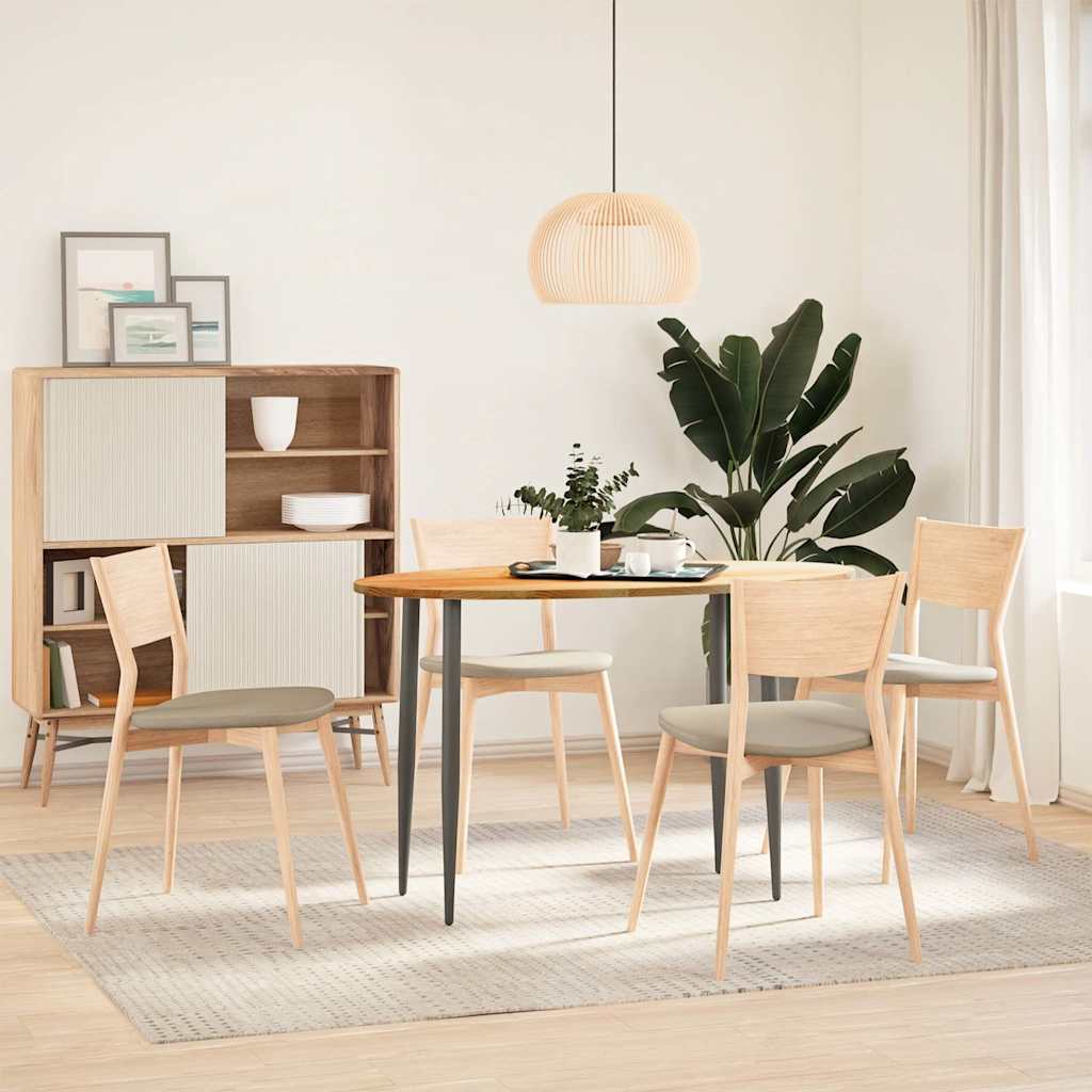 Solid Oak Oval Table Top Light Brown 120x60cm | Elegant Design