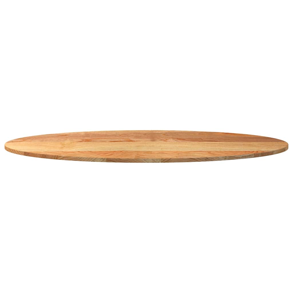 Solid Oak Oval Table Top 140x60x2 cm - Light Brown Finish