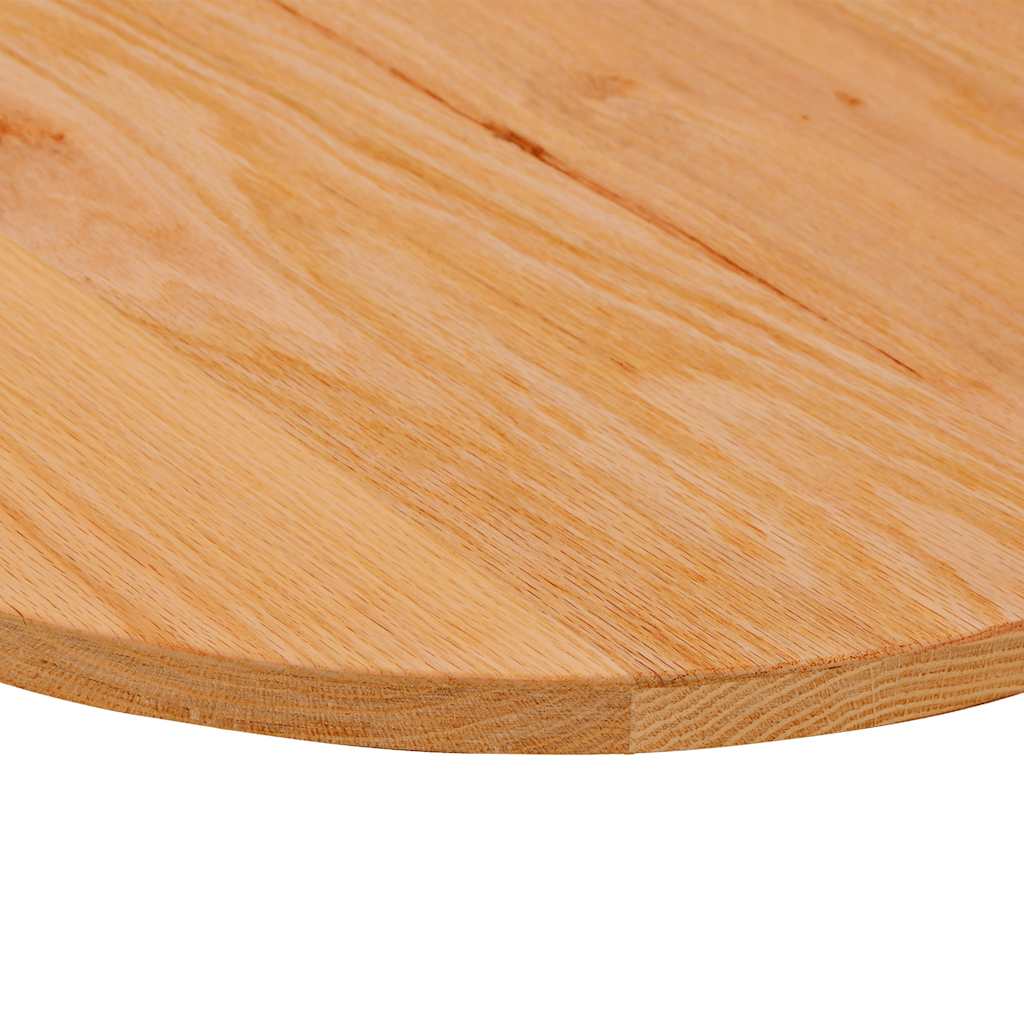 Solid Oak Oval Table Top 140x60x2 cm - Light Brown Finish