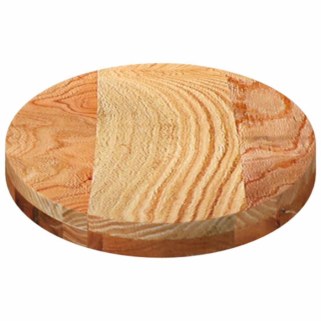 Solid Oak Oval Table Top - Light Brown, 80x40x4 cm