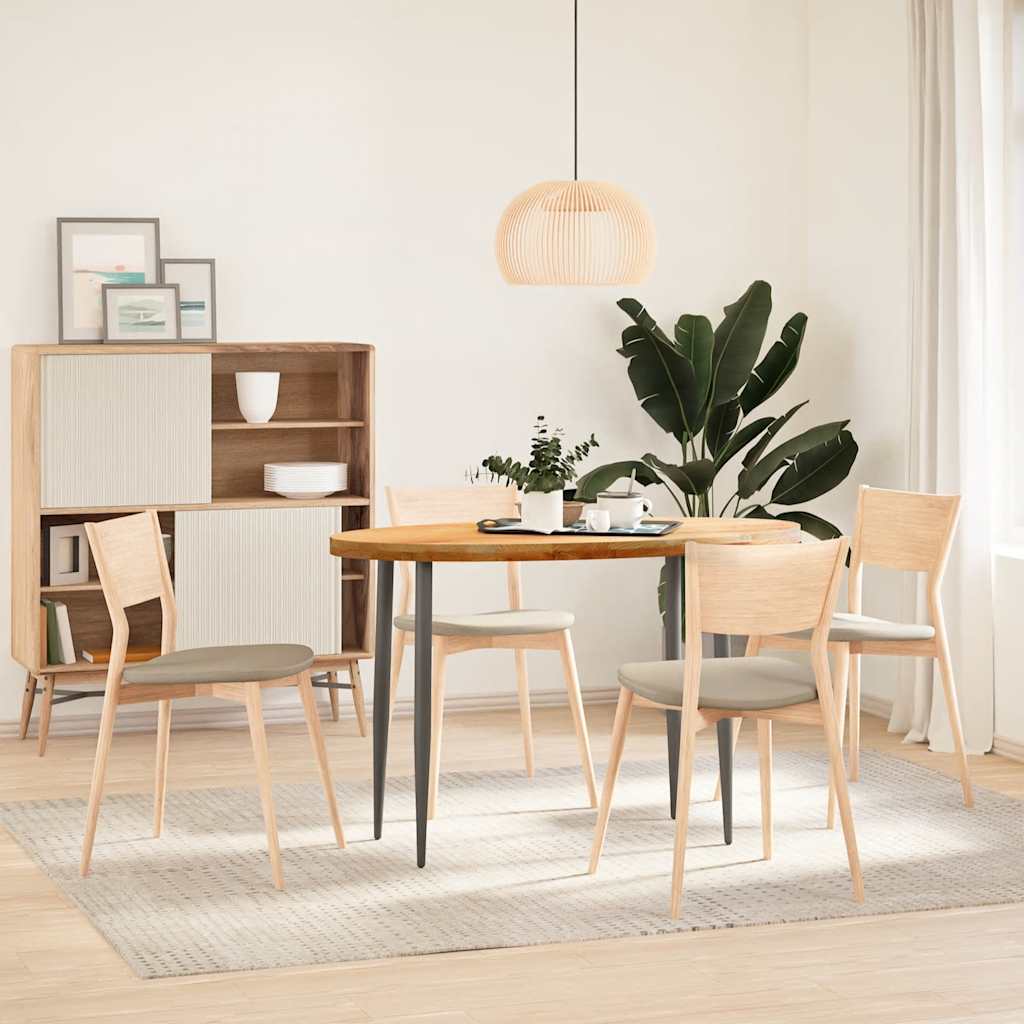 Solid Oak Oval Table Top - Light Brown, 120x60x4 cm