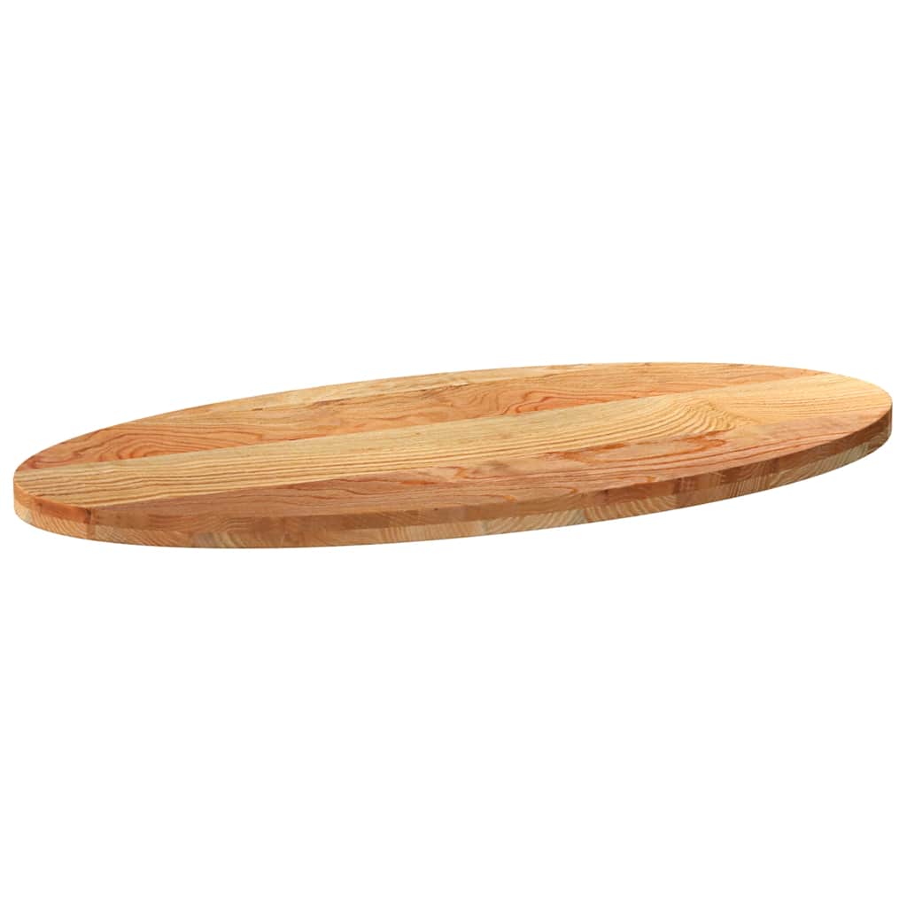Solid Oak Oval Table Top - Light Brown, 120x60x4 cm