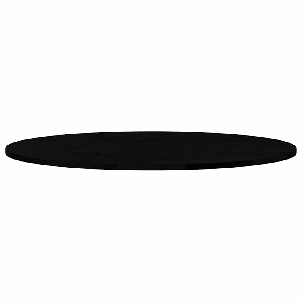 Solid Oak Oval Table Top, Dark Brown, 100x50x2 cm
