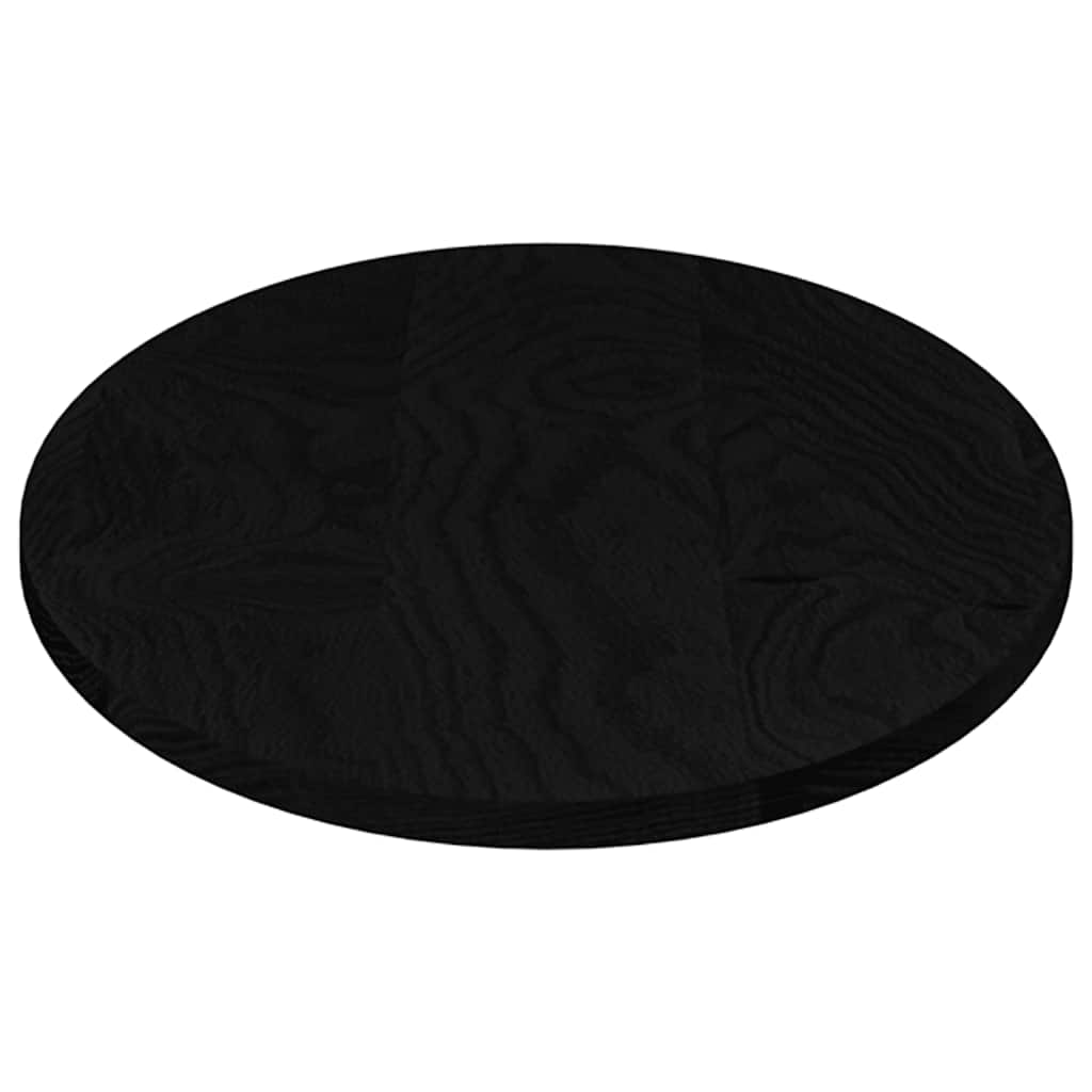 Solid Oak Oval Table Top, Dark Brown, 100x50x2 cm