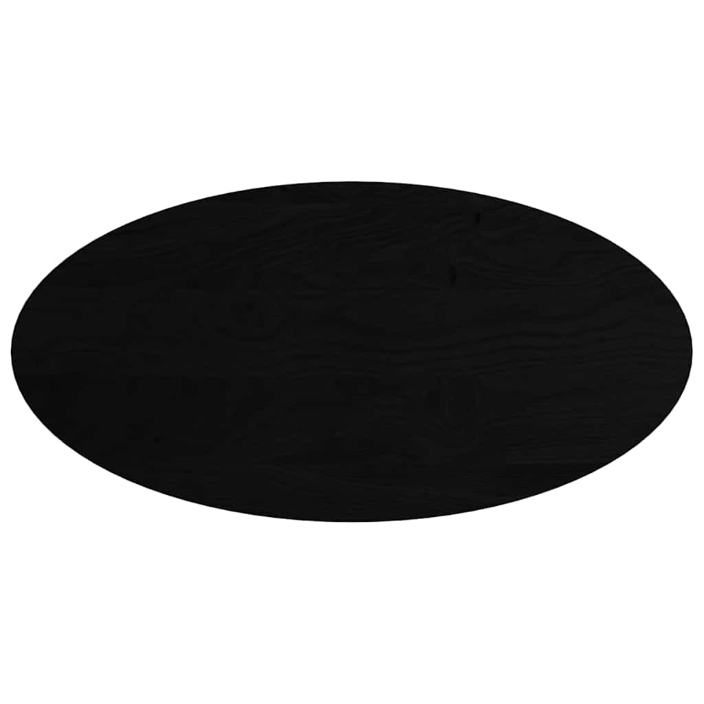 Solid Oak Oval Table Top - Dark Brown, 120x60x2 cm