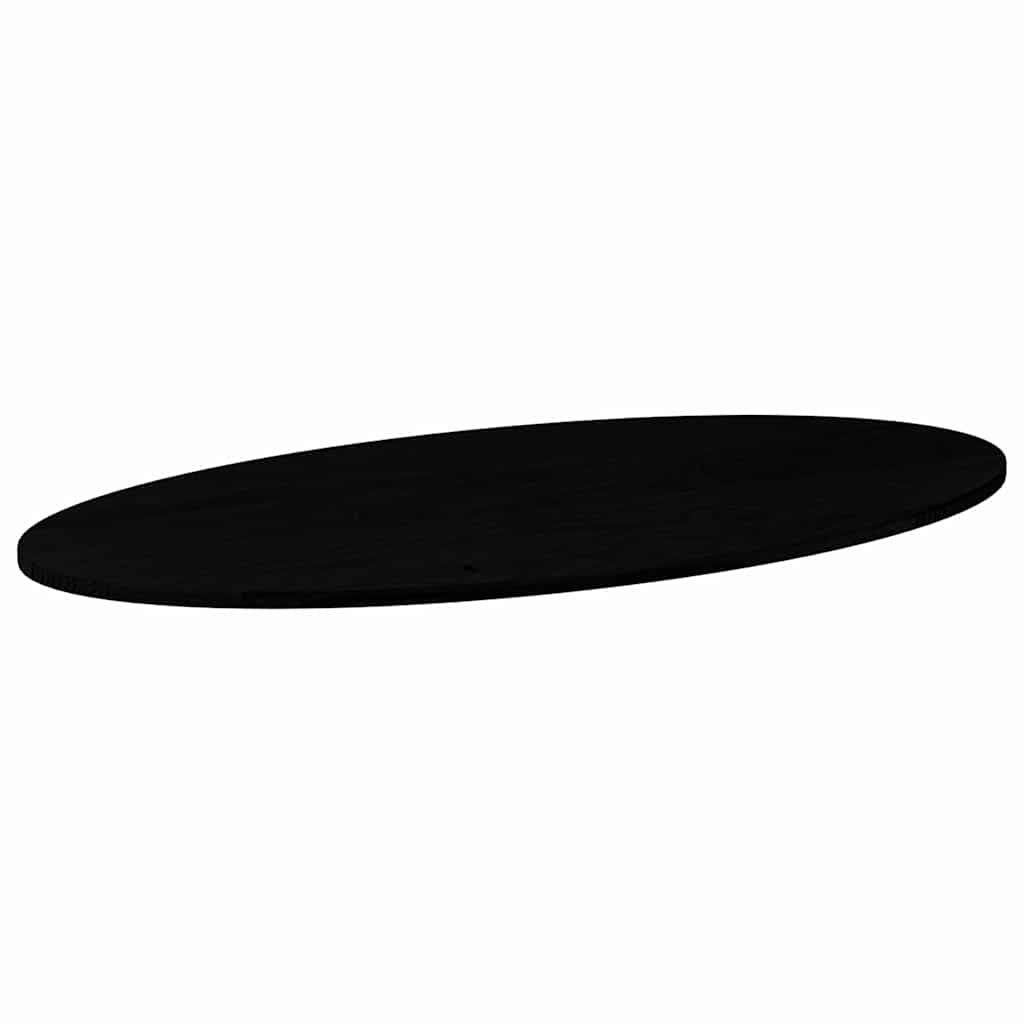 Solid Oak Oval Table Top - Dark Brown, 120x60x2 cm