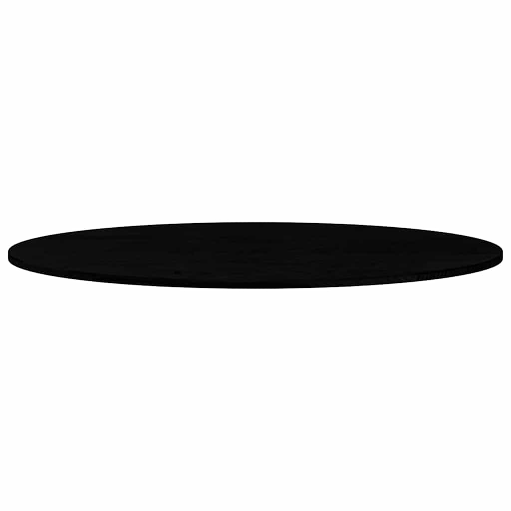 Solid Oak Oval Table Top - Dark Brown, 120x60x2 cm