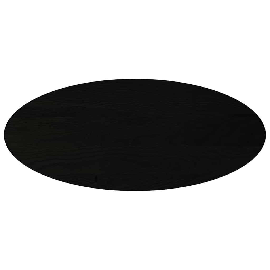 Solid Oak Oval Table Top, Dark Brown, 140x60x2 cm