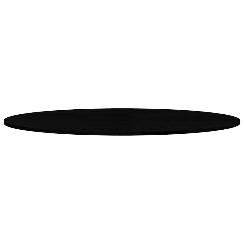 Solid Oak Oval Table Top, Dark Brown, 140x60x2 cm