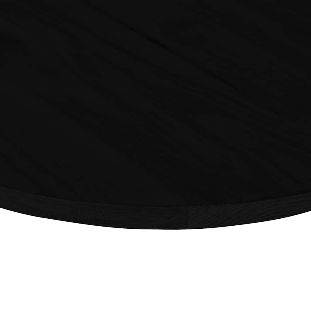 Solid Oak Oval Table Top, Dark Brown, 140x60x2 cm