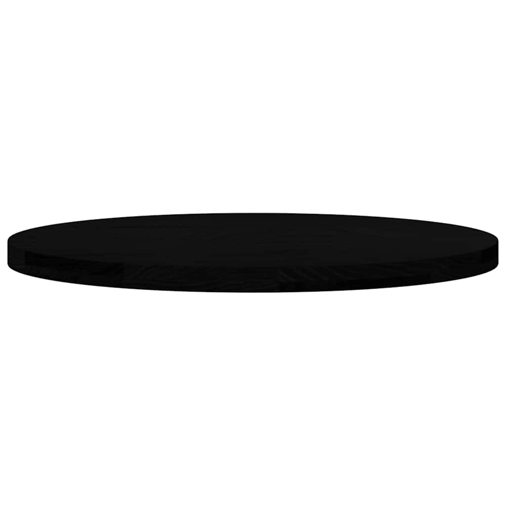 Solid Oak Oval Table Top, Dark Brown, 80x40x4 cm