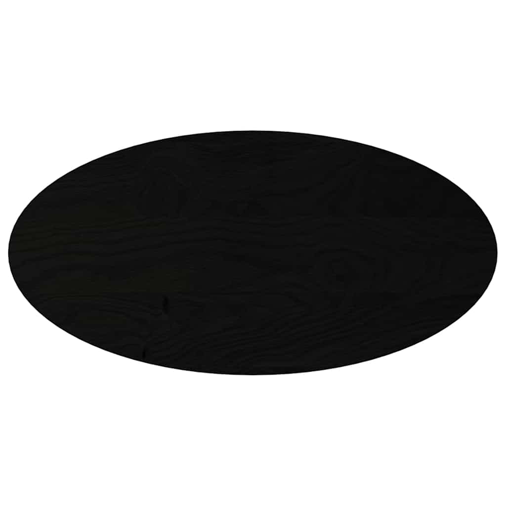 Stylish Solid Oak Oval Table Top - Dark Brown, 100x50x4cm