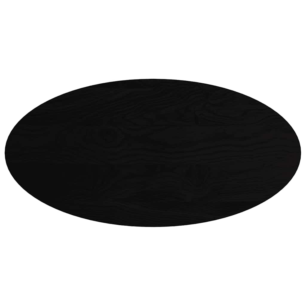 Solid Wood Oak Table Top, Dark Brown Oval, 120x60x4 cm