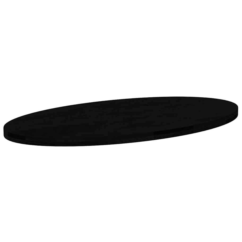 Solid Wood Oak Table Top, Dark Brown Oval, 120x60x4 cm