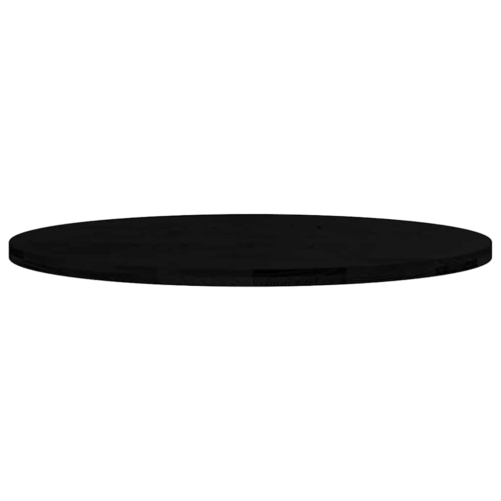 Solid Wood Oak Table Top, Dark Brown Oval, 120x60x4 cm