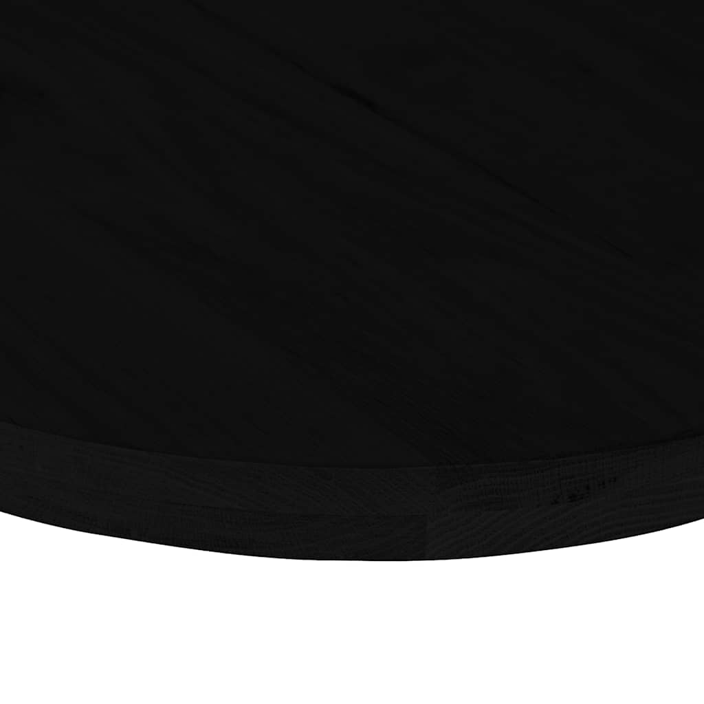 Solid Wood Oak Table Top, Dark Brown Oval, 120x60x4 cm