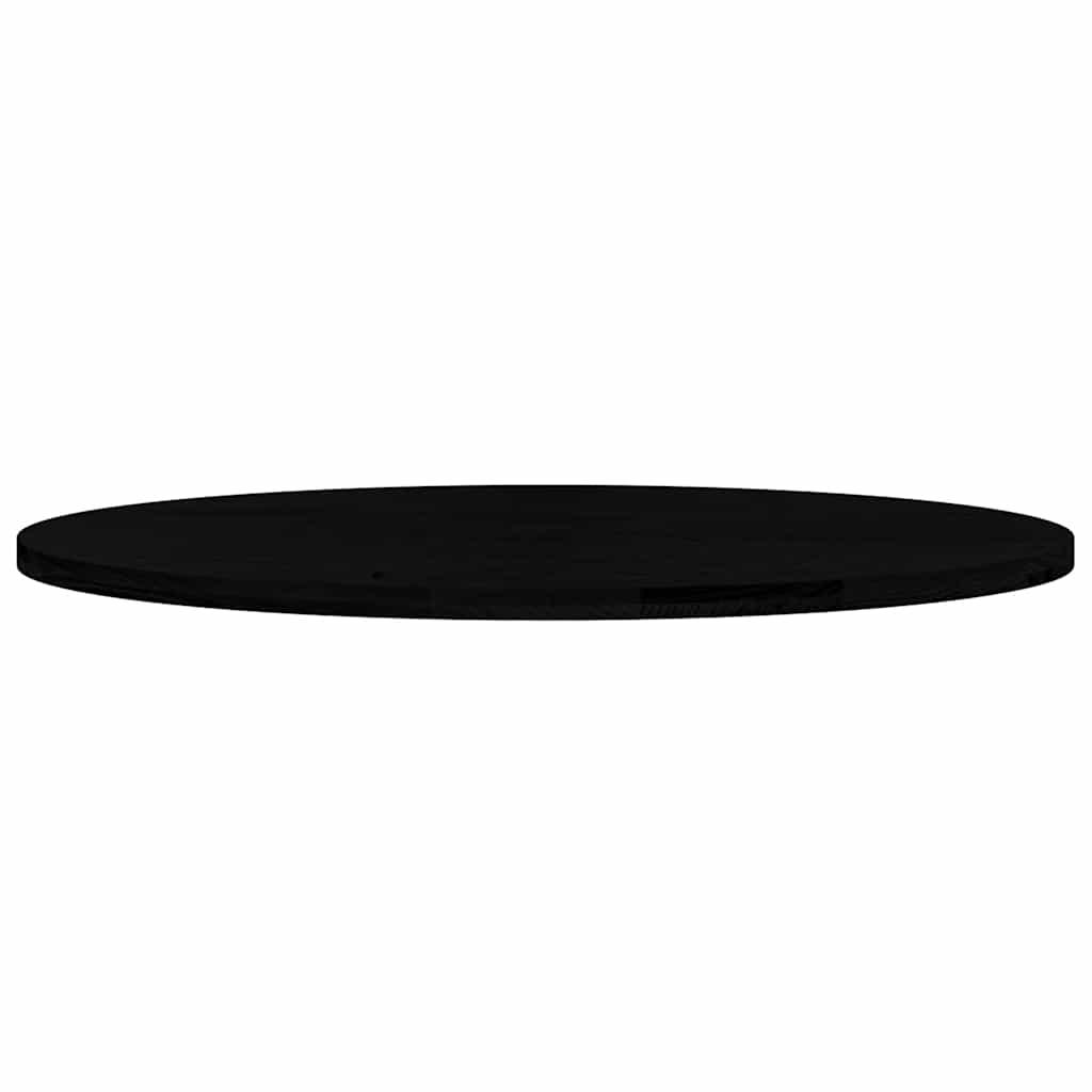 Solid Oak Oval Table Top, Dark Brown, 140x60 cm
