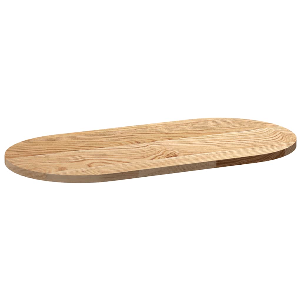 Solid Oak Oval Table Top 80x40x2 cm - Durable & Elegant Design
