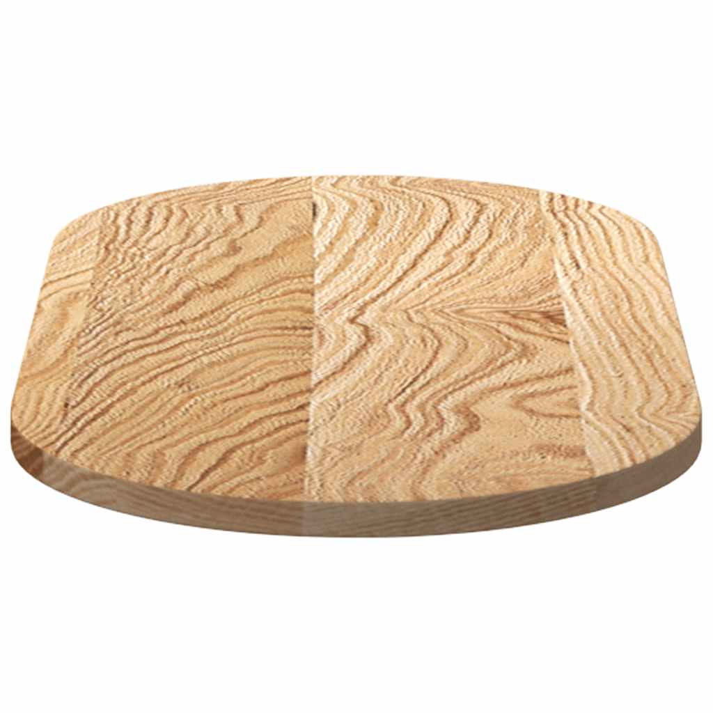 Solid Oak Oval Table Top 80x40x2 cm - Durable & Elegant Design
