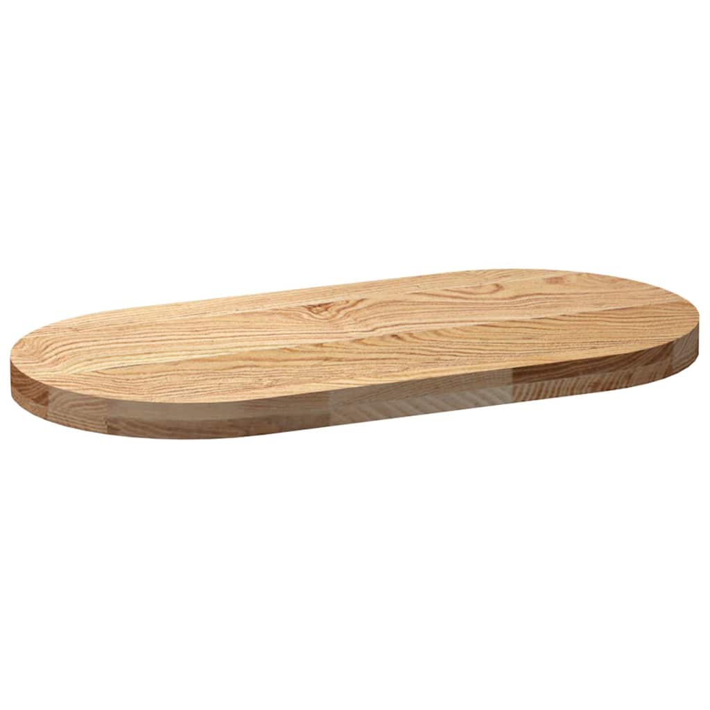 Solid Oak Oval Table Top 80x40x4 cm - Elegant and Durable