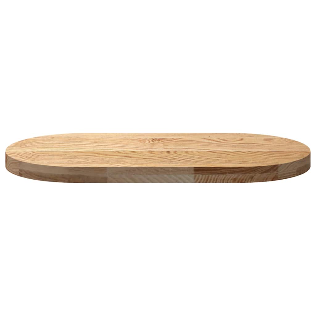 Solid Oak Oval Table Top 80x40x4 cm - Elegant and Durable