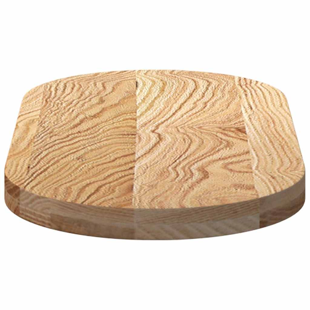 Solid Oak Oval Table Top 80x40x4 cm - Elegant and Durable