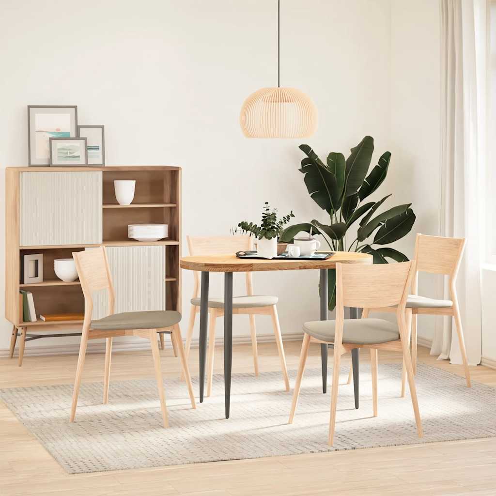 Solid Oak Oval Table Top – 100x50x4 cm Durable Wood Finish