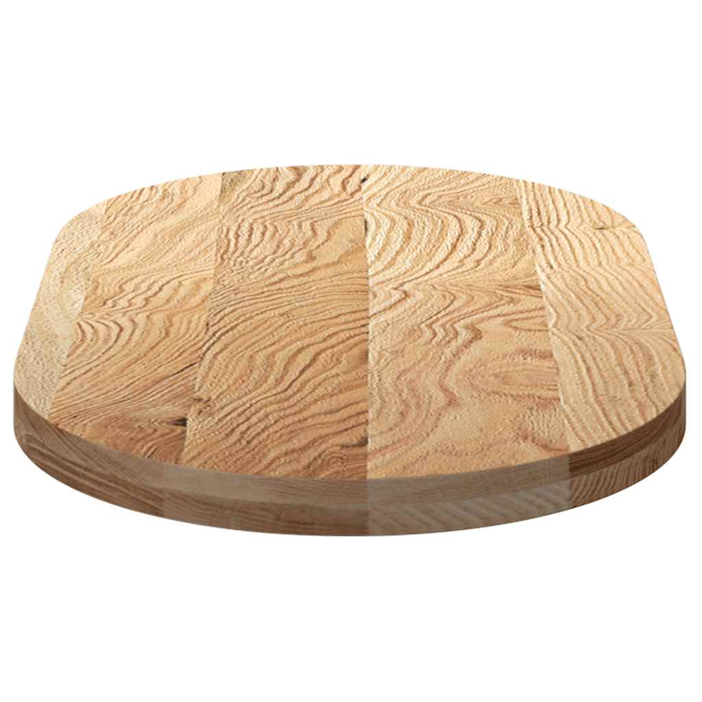 Solid Oak Oval Table Top – 100x50x4 cm Durable Wood Finish