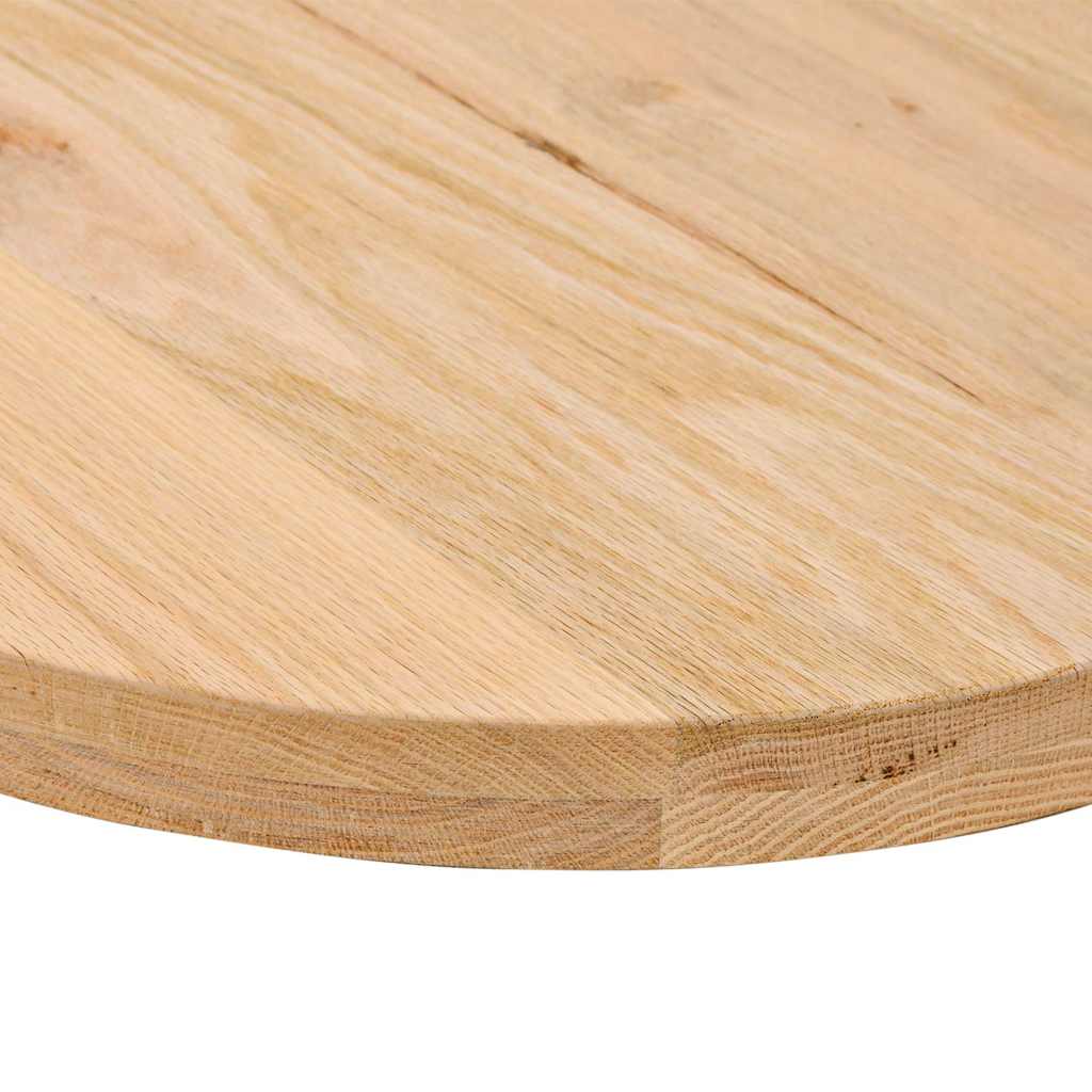Solid Oak Oval Table Top – 100x50x4 cm Durable Wood Finish