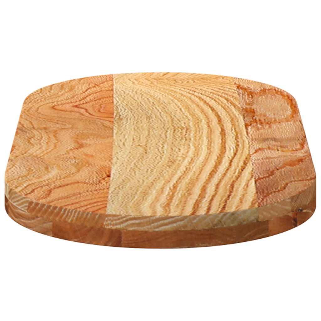 Solid Oak Oval Table Top, Light Brown, 80x40x4 cm