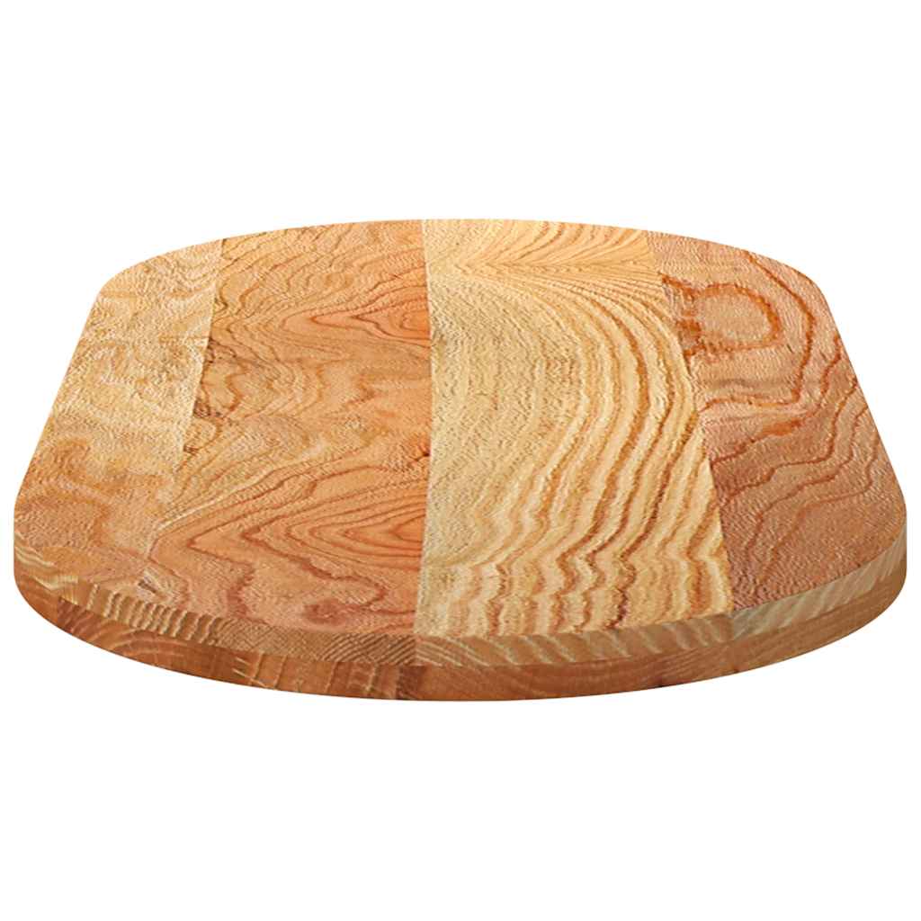Solid Oak Oval Table Top, Light Brown, 120x60x4 cm