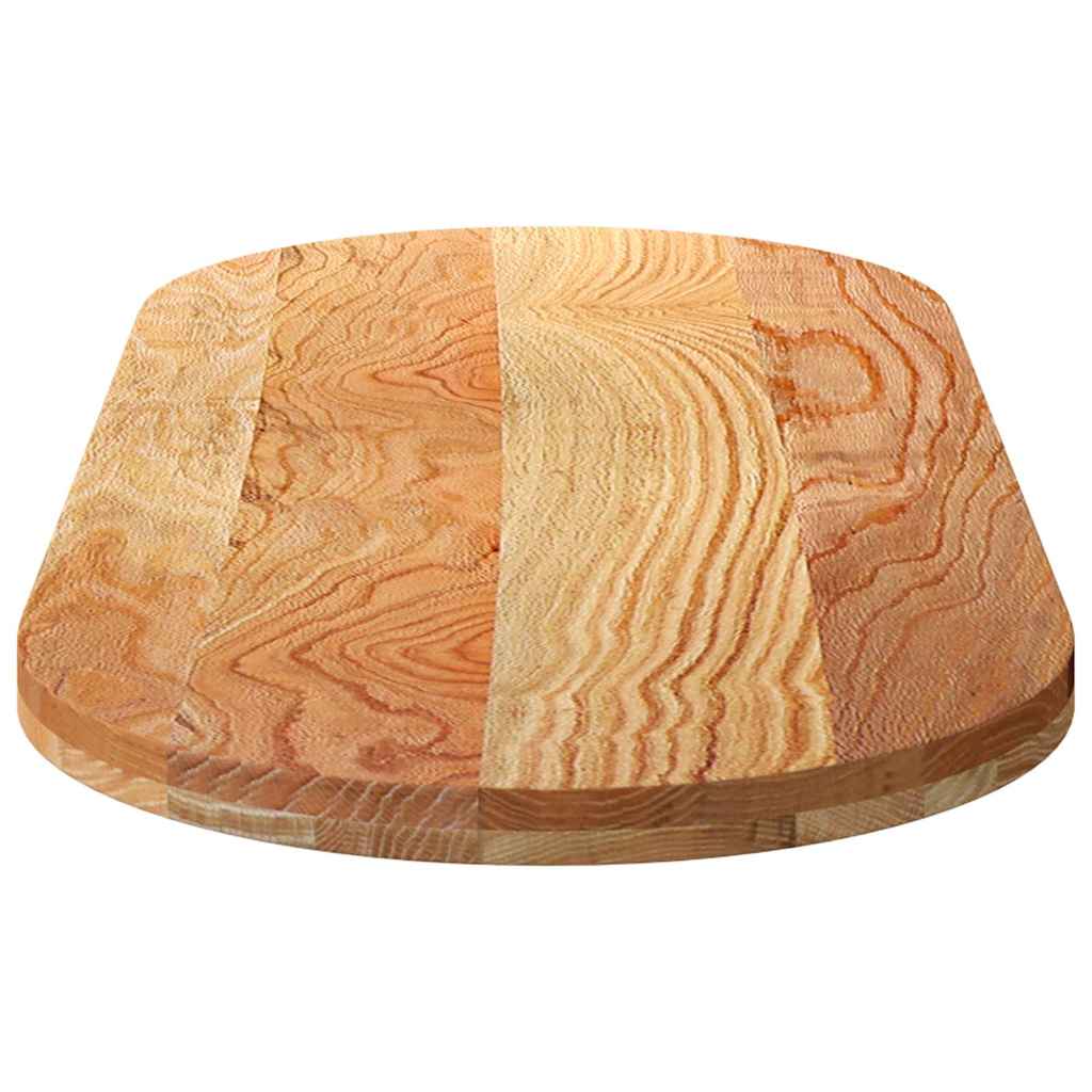 Solid Oak Oval Table Top, Light Brown 140x60x4 cm