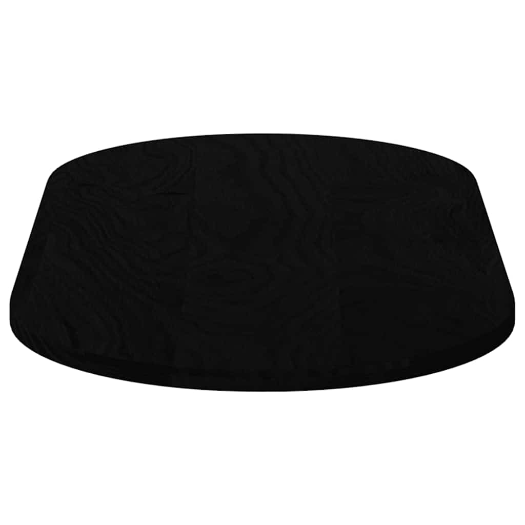 Solid Oak Oval Table Top, Dark Brown, 100x50x2 cm