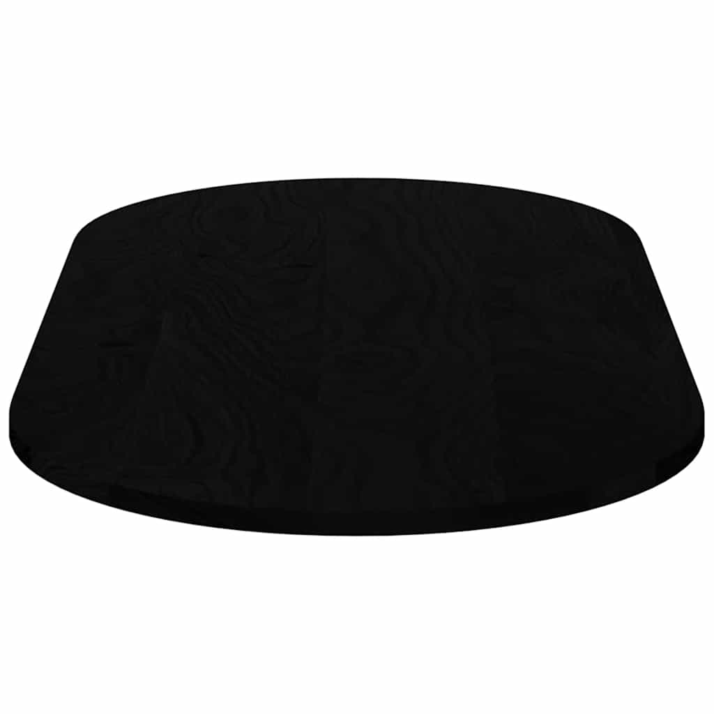 Solid Oak Oval Table Top, Dark Brown, 120x60x2 cm
