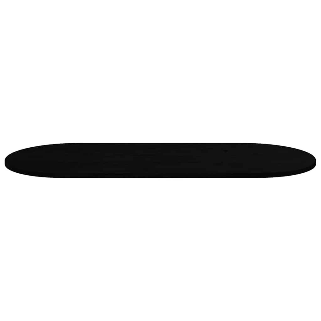 Solid Oak Oval Table Top Dark Brown 140x60 cm