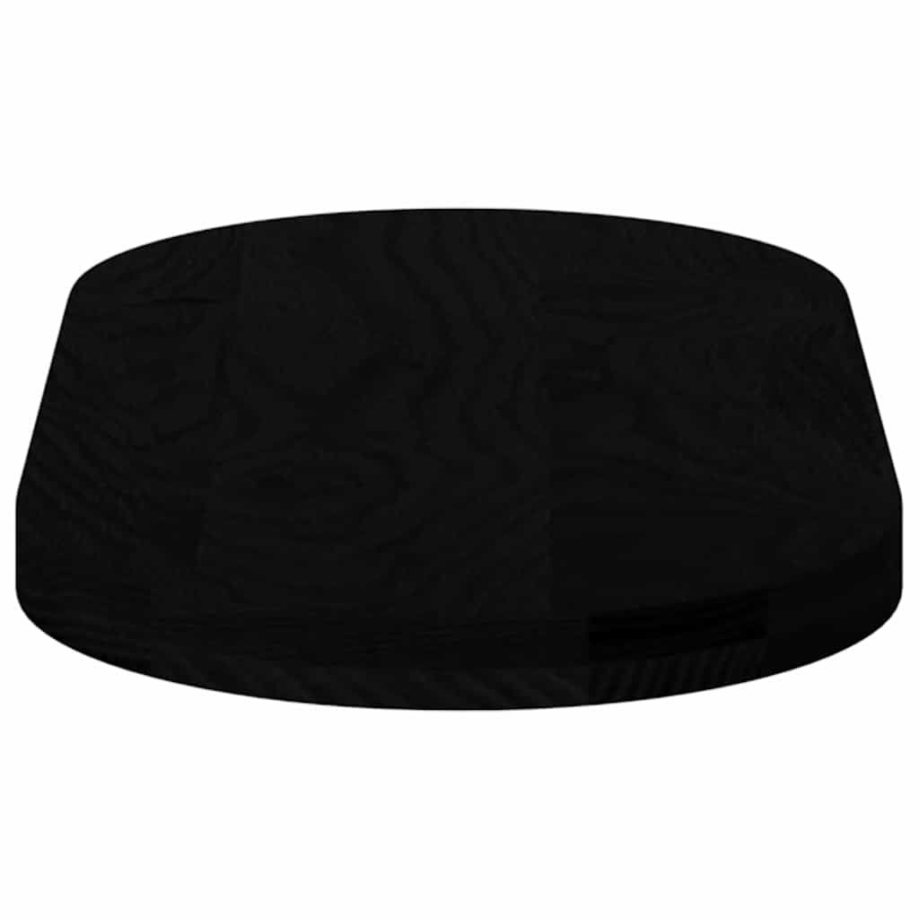 Solid Oak Oval Table Top, Dark Brown 80x40 cm