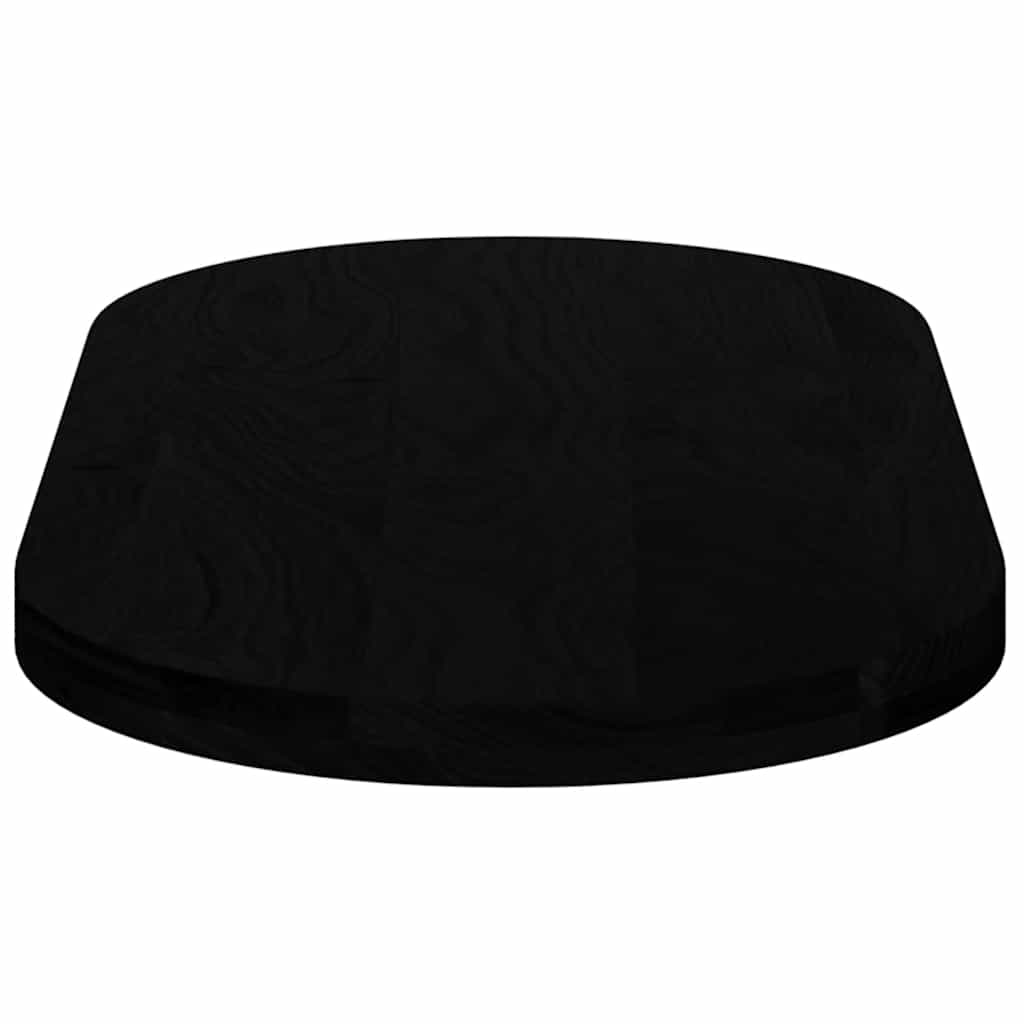 Solid Oak Oval Table Top, Dark Brown, 100x50x4 cm