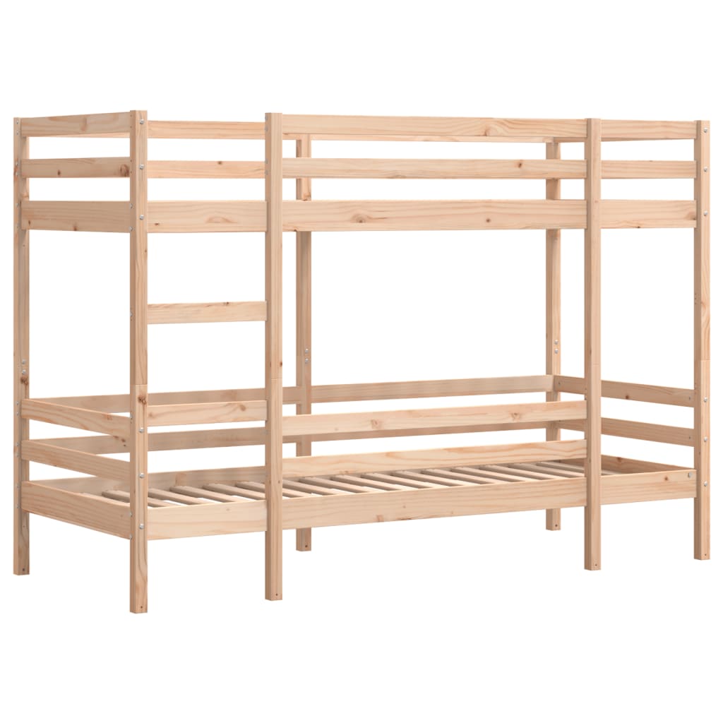 Solid Pine Bunk Bed Frame 80x200 cm - No Mattress Included
