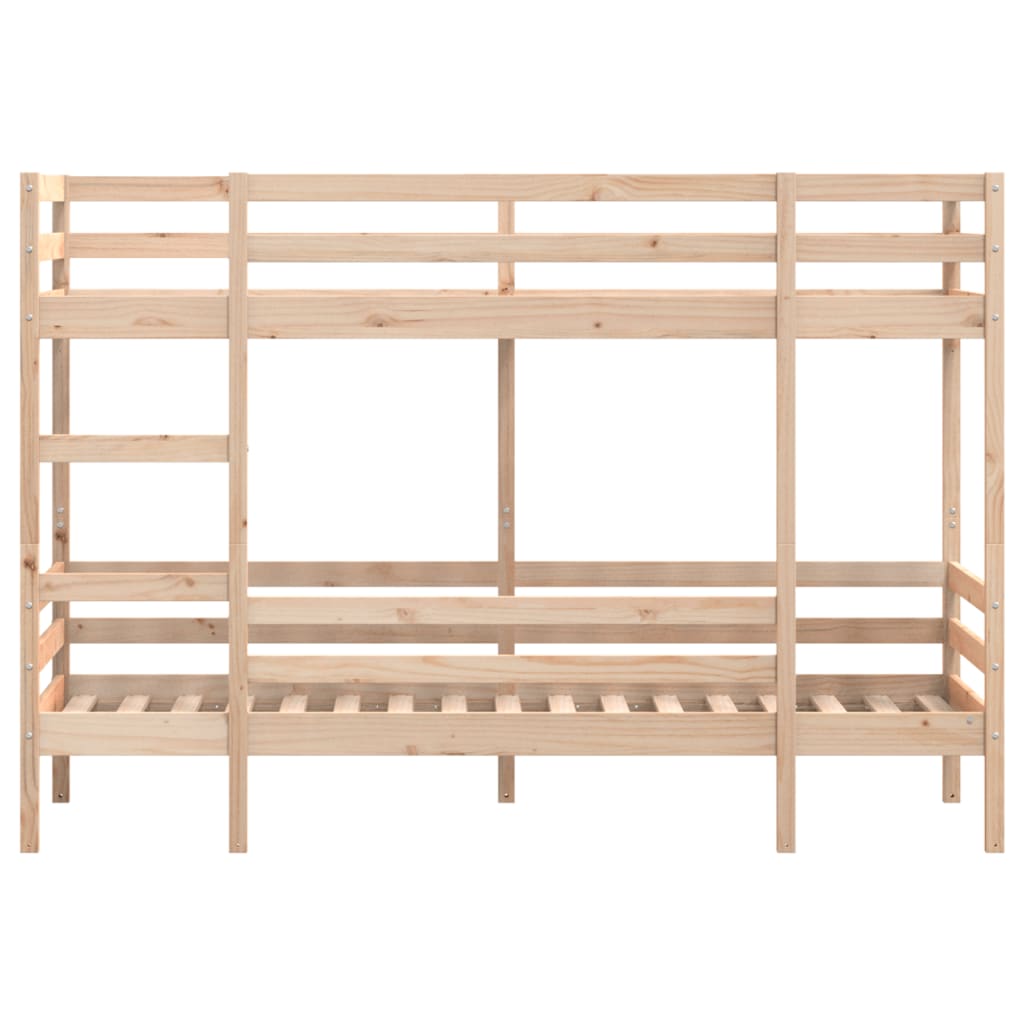 Solid Pine Bunk Bed Frame 80x200 cm - No Mattress Included