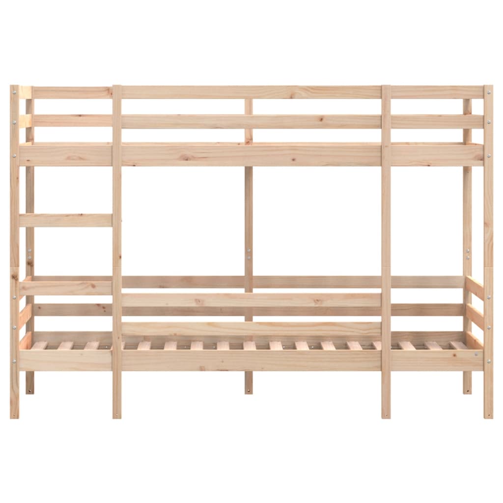 Solid Pine Wood Bunk Bed Frame 75x190 cm - No Mattress Included
