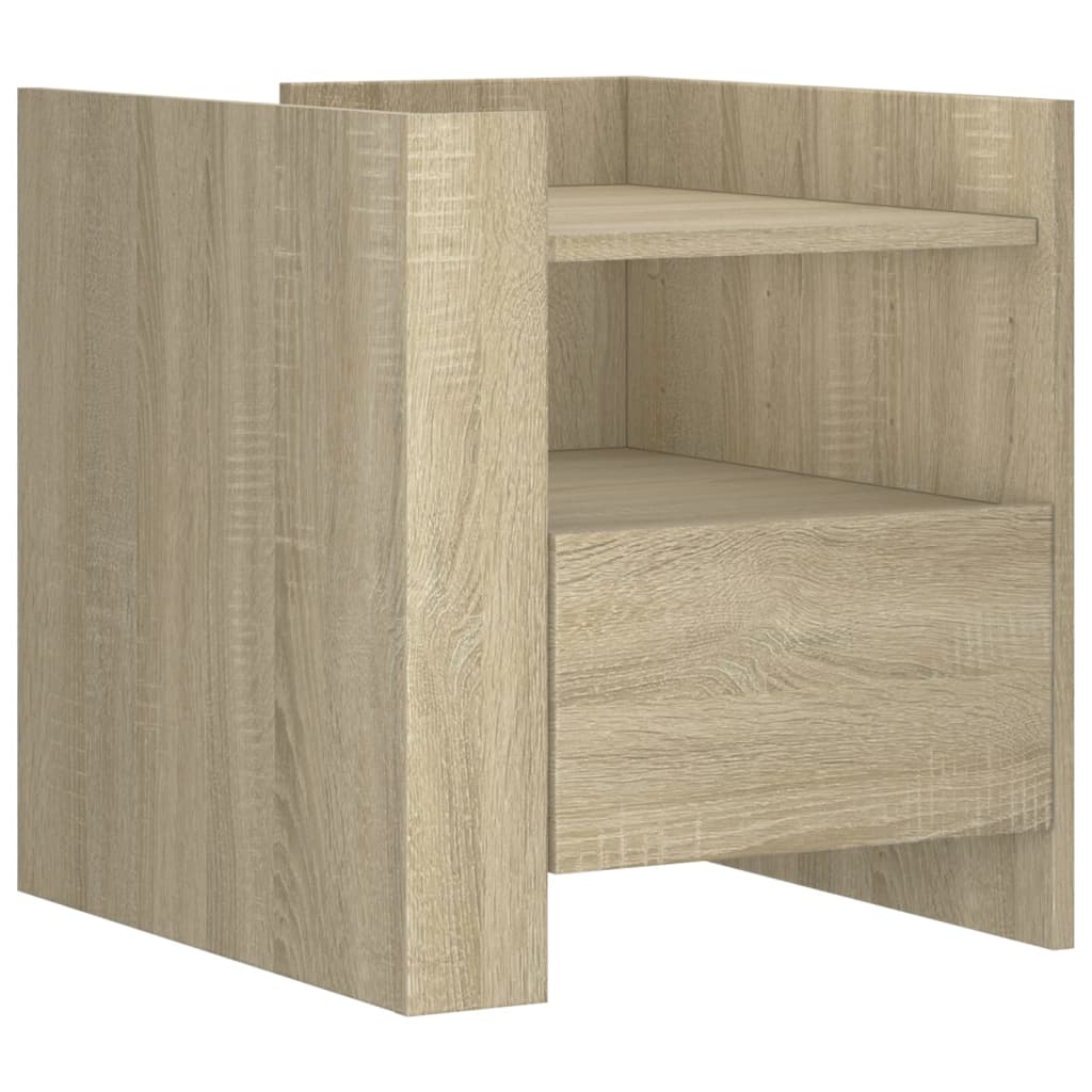 Sonoma Oak Bedside Cabinet 45x50x50 cm - Engineered Wood