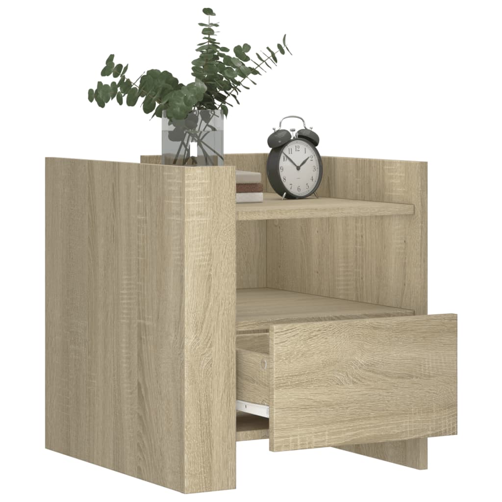 Sonoma Oak Bedside Cabinet 45x50x50 cm - Engineered Wood