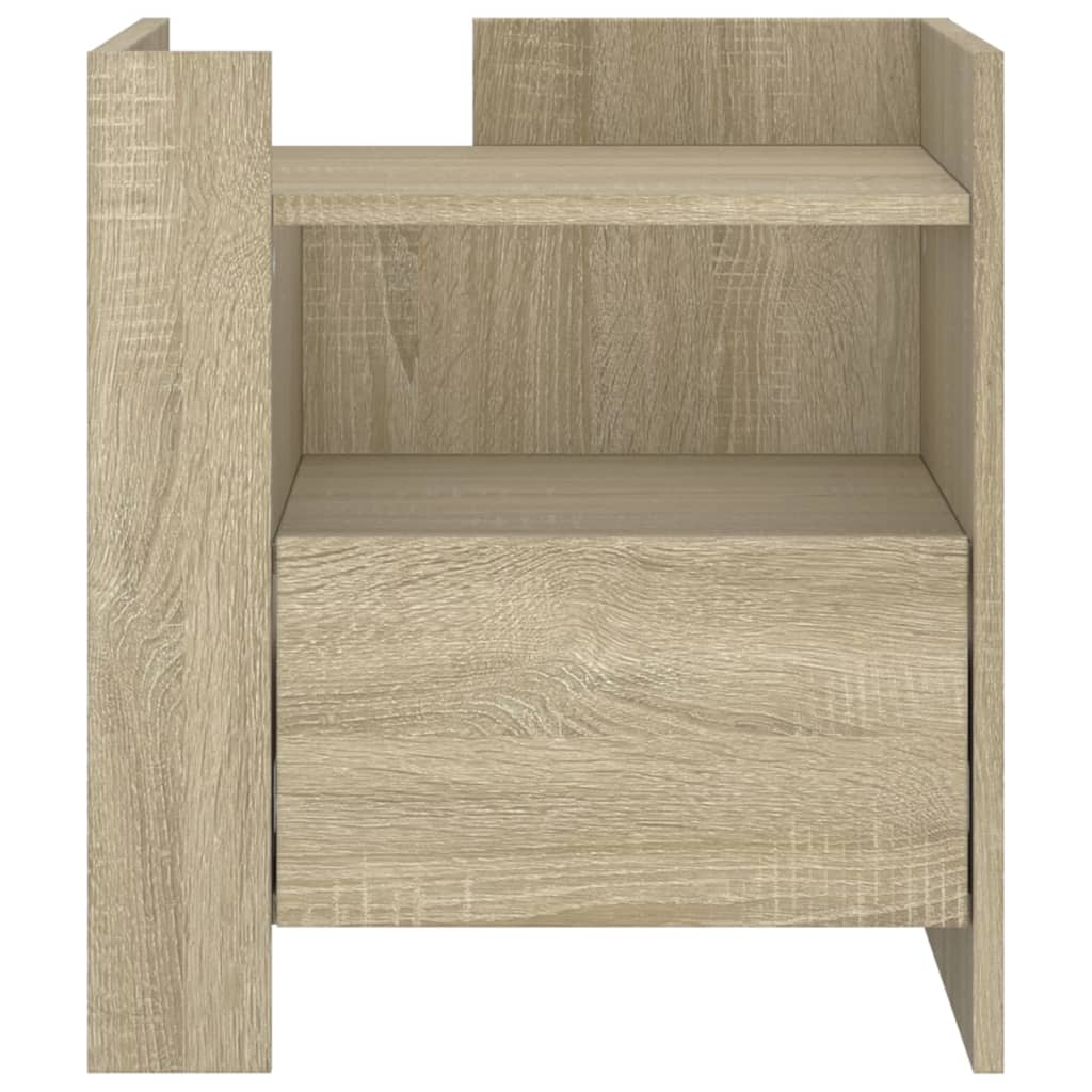 Sonoma Oak Bedside Cabinet 45x50x50 cm - Engineered Wood
