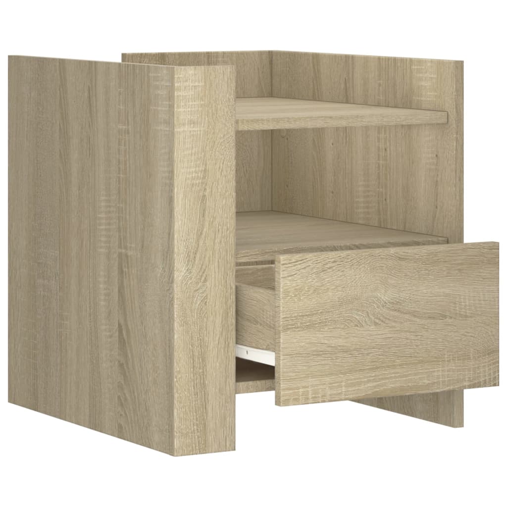 Sonoma Oak Bedside Cabinet 45x50x50 cm - Engineered Wood