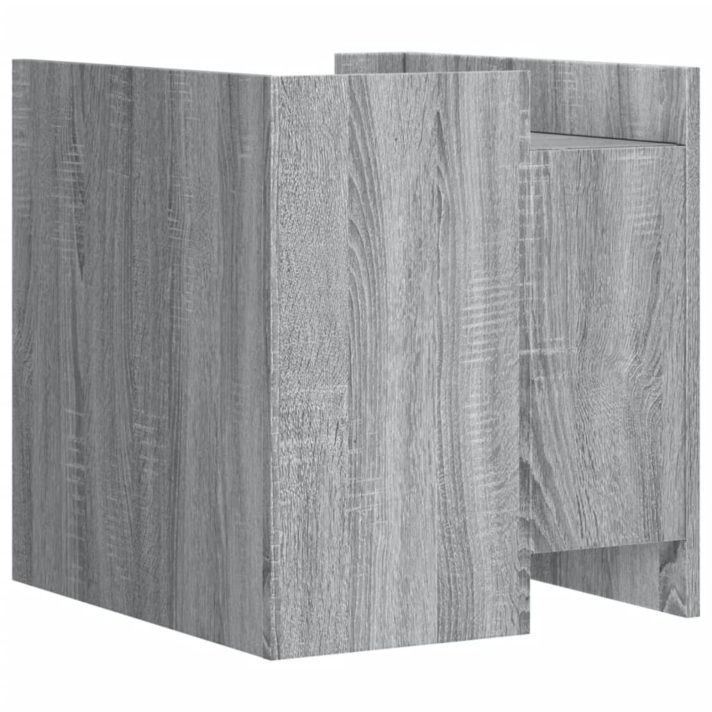 Grey Sonoma Bedside Cabinet, 45x50x50cm, Engineered Wood