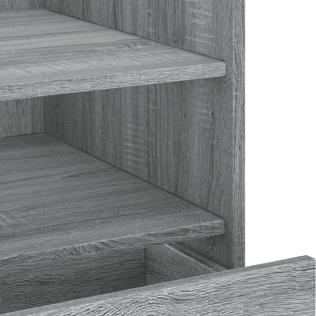 Grey Sonoma Bedside Cabinet, 45x50x50cm, Engineered Wood