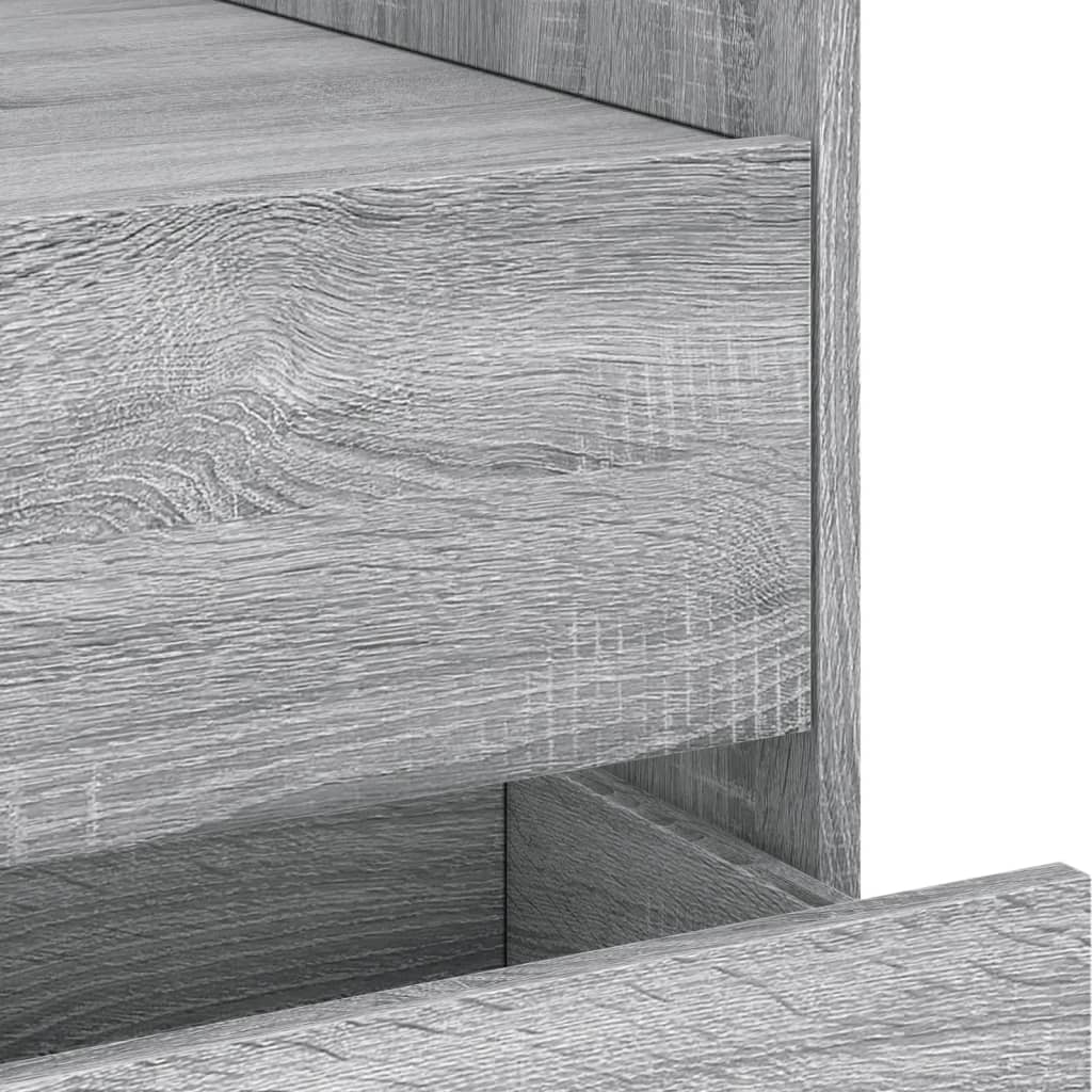 Grey Sonoma Bedside Cabinet 45x50x50cm - Engineered Wood